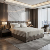 Cotton bed sheet set from the Neutral Living Collection featuring breathable cotton comfort, matching pillowcase and cushion covers, and elegant neutral bedroom styling