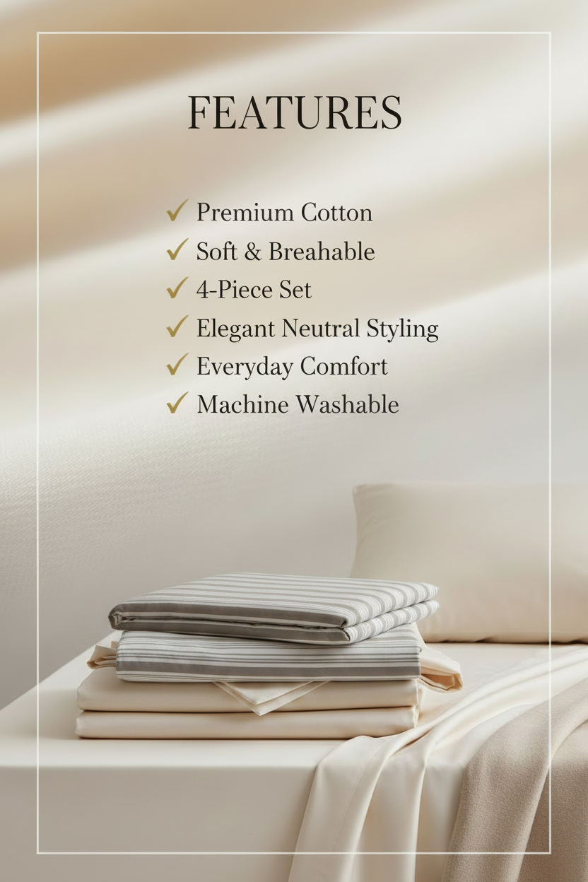 Cotton Bed sheet Set