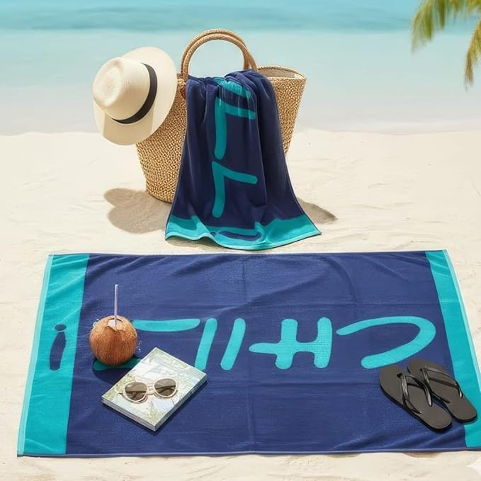 Seaside Monogram Beach Towel