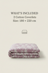 Two Cotton Coverlet Set - Single