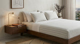 Cotton fitted sheet set from the Core Collection featuring soft breathable cotton, deep pocket fit, and clean minimalist bedroom styling