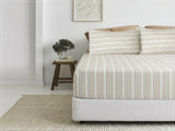 Cotton fitted sheet set from the Core Collection featuring soft breathable cotton, deep pocket fit, and clean minimalist bedroom styling