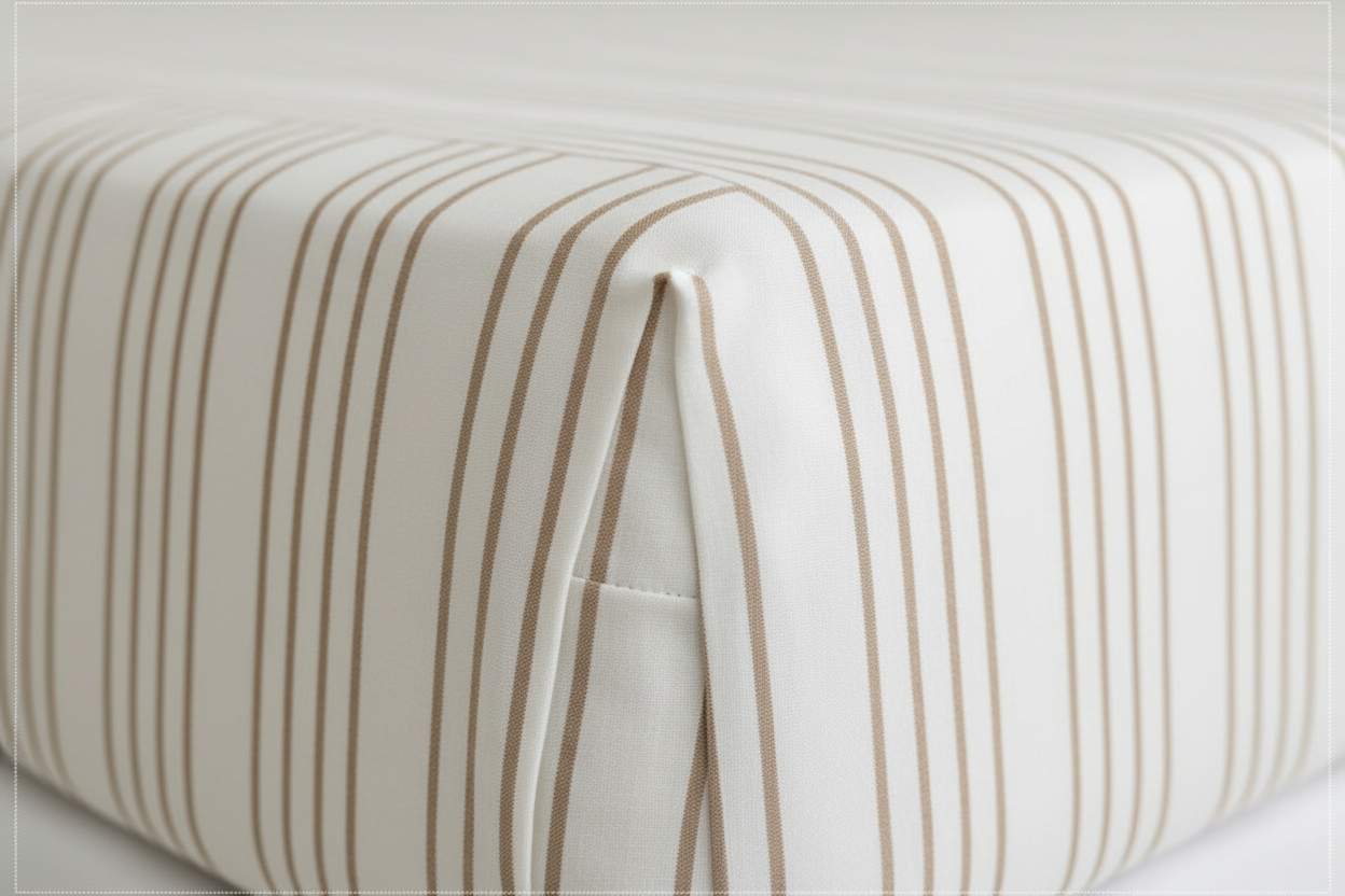 Colorful Striped Cotton Fitted Sheet Set