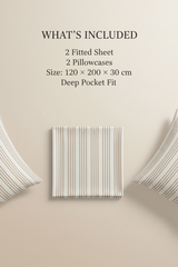 Colorful Striped Cotton Fitted Sheet Set