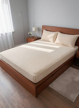 Flannel fitted blanket set from the Core Collection featuring soft brushed texture, matching pillowcases, and cozy bedroom styling