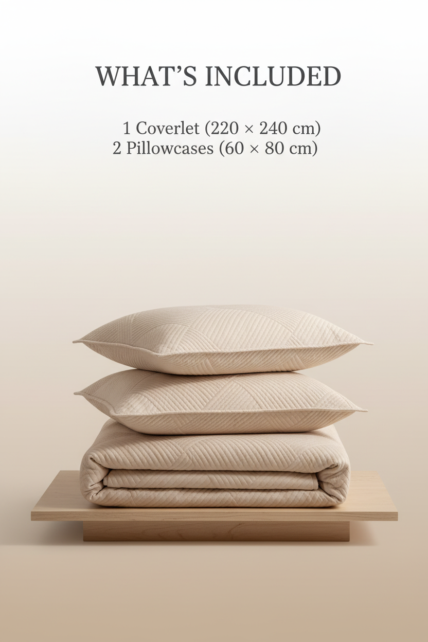 Cotton  Microfiber Coverlet Set