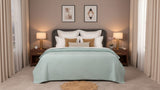 Textured microfiber coverlet set from the Textures Series featuring soft texture, matching pillowcases, and elegant modern bedroom styling