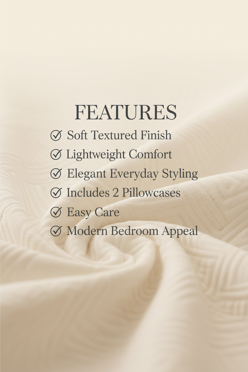 Cotton  Microfiber Coverlet Set