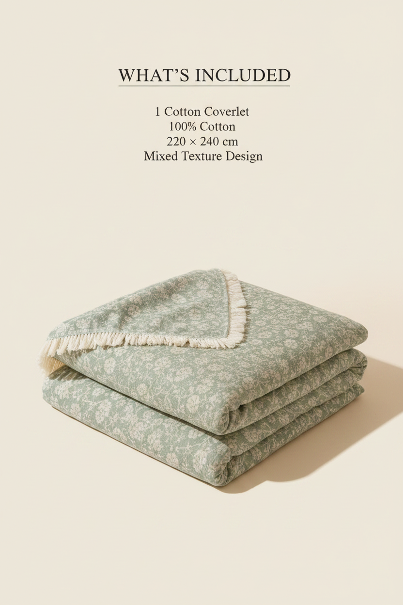 Trendy Light Cotton Coverlet