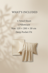 Percale 100% Cotton Fitted Sheet Set