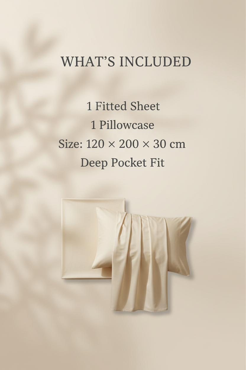 Percale 100% Cotton Fitted Sheet Set