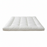 White mattress pad on a white background
