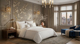 Luxury cotton sateen bed sheet set from the Signature Collection featuring silky softness, decorative cushion covers, and elegant modern bedroom styling