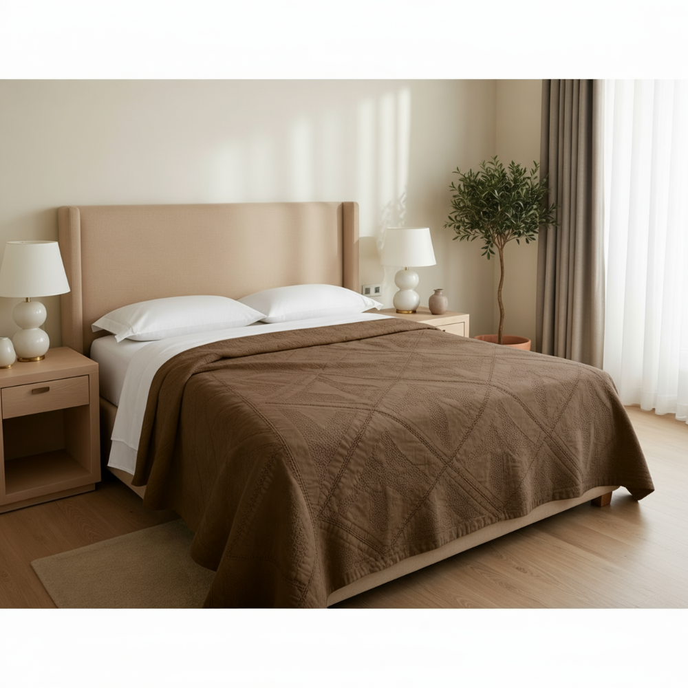 Terra Breeze Coverlet Brown 