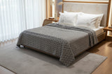 Textured 100% cotton coverlet from the Textures Collection featuring breathable comfort, layered texture, and modern luxury bedroom styling