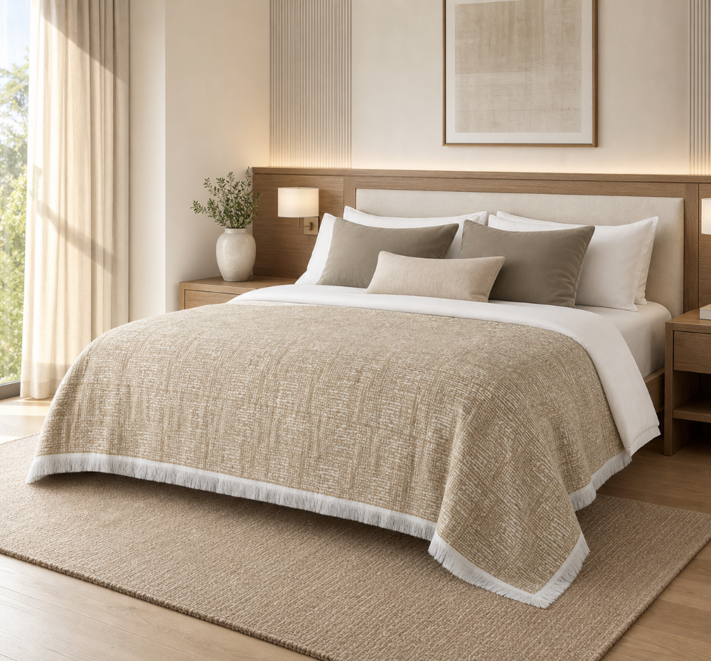 Urban Weave Sand Coverlet