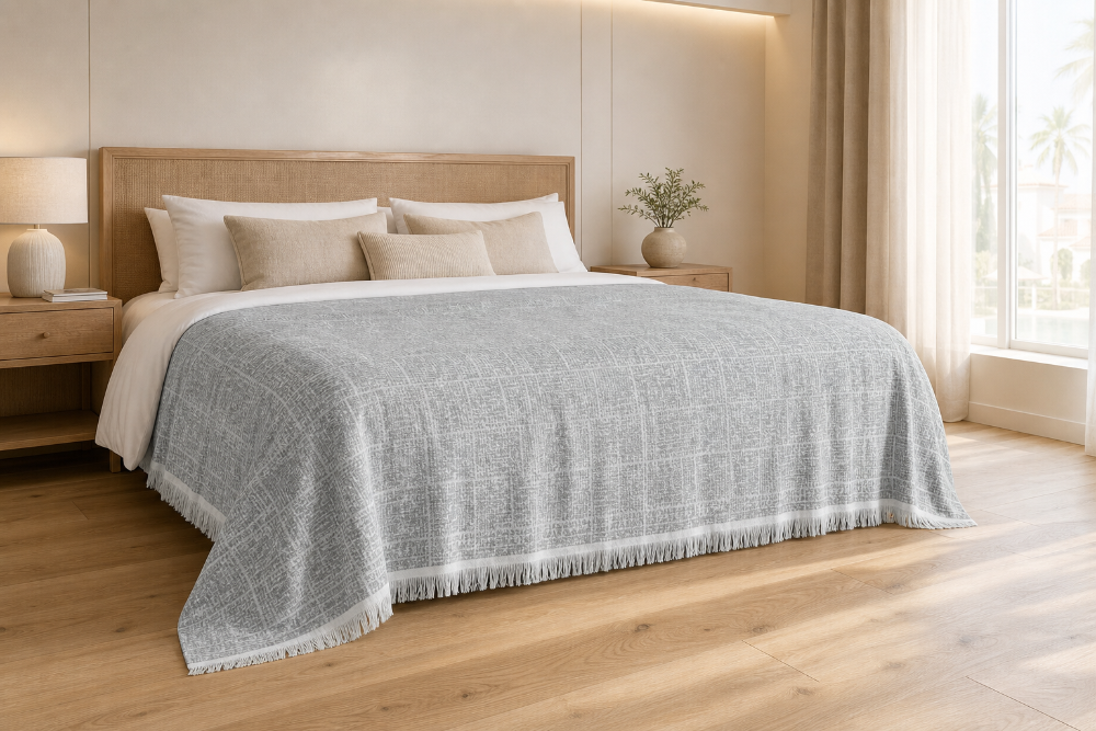 Urban weave coverlet Stone Gray