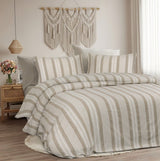 Soft Stipped Cotton Bed sheet Set