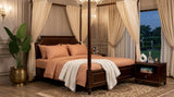 100% cotton stripe bed sheet set from the Textures Series featuring elegant woven texture, breathable comfort, and modern bedroom styling